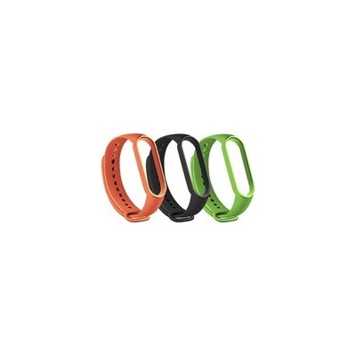 Rhinotech řemínek pro Xiaomi Mi Band 7, (3-pack), černá / oranžová / zelená