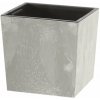 PROSPERPLAST Kvetináč URBI SQUARE LOW EFFECT 24cm betónový