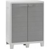 Záhradná skrinka Toomax Woodys XL Low 78 x 46 x 101 cm plastová svetlosivá