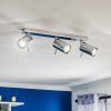 SOLLUX LIGHTING Stropné bodové svetlá Round, chróm, 3-plameňové lineárne - LW.0729