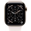Apple Watch Series 11 GPS + Cellular 46mm Gold Titanium Case with Light Blush Sport Band - S/M, MFD54WF/A