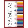 Fotorámik TRADAG Polaris červený 29,7 x 42 /A3/plexi (1512_2942D)