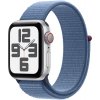 Apple Watch SE GPS + Cellular 44mm Silver Aluminium Case with Winter Blue Sport Loop MRHM3QC/A