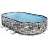 Bestway bazén Comfort Jet - oval+LED 610 cm x 366 cm x 122 cm 56719