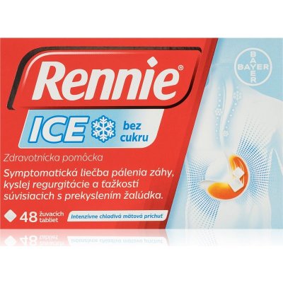 Rennie Rennie Ice bez cukru zdravotnícky prostriedok na podporu trávenia 48 tbl