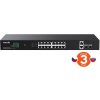 Tenda TEG1120P-16-150W PoE+ Gigabit switch 16x 1Gb/s PoE+ 802.3af/at + 2x SFP + 2x RJ45, 135W, Rack