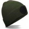 Beechfield Zimná čiapka s kruhovou nášivkou B332R Olive Green