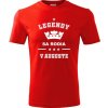 Červené tričko Legendy sa rodia v auguste - darčeky k 60 narodeninám pre mužov XL