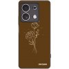Picasee silikónový čierny obal pre Xiaomi Redmi Note 13 4G - Brown flowers
