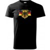 Nemecká orlica a vlajka - Tričko extra veľké (5-8XL) - 5XL ( Čierna )