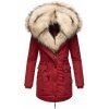 Dámska zimná bunda s kožušinkou Sweety Navahoo - BLOOD RED Veľkosť: XXL