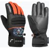 Detské lyžiarske rukavice Reusch Warrior R-Tex XT Junior black/silver/fluorescent red