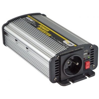 Carspa CAR600U-122 12V/230V+USB 600W, modifikovaná sinus