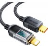 Joyroom s nabíjacím displejom, 1,2m, černý SCL020A4 USB C - LightninG 20W