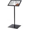 Showdown Displays Jansen Display Čierny Menuboard s vitrínou 2 x A4 505 x 1125 mm