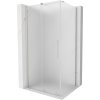 Mexen Velar sprchovací kút posuvný 110 x 75 cm, mráz, brúsený nikel - 871-110-075-31-97