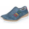 Dámske mokasíny RIEKER N4264-14 modrá S6 38