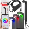 3x Záhradná stojaca lampa stĺpik zapichovací SADA 41cm LED farebné SMART RGB