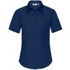 Košeľa dámska Fruit of the Loom Lady-Fit Short Sleeve Poplin Shirt - navy, 3XL