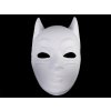 Karnevalová maska - škraboška na domaľovanie - biela Batman