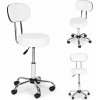 ModernHome Pracovná otočná stolička s operadlom - biela
