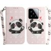 Peňaženkové 3D puzdro na Xiaomi 15 - Milujúca Panda