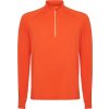 Pánska mikina s dlhým rukávom a polovičným zipsom Istanbul 200 g/m² - Ohnivá oranžová, 3XL