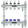 REHAU Nerezový rozdeľovač HKV-D Easyflow 4 vykurovacie okruhy s ukazovateľom prietoku MFI min/max, 13831401200