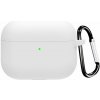 AppleKing ochranný silikónový obal s karabínou pre AirPods Pro 3 - biely - možnosť vrátiť tovar ZADARMO do 30tich dní