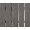 Nextwood WPC široká plotovka 3D line Nextwood, sivá Výška: 2 metre