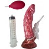 Dračie dildo šupiny striekajúce 22*4,6 cm + vibrácie Faak