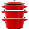 Zwilling Sada żeliwnych s pokrývkou STAUB 40508-387-0 Červený 24 cm 3 naczyń