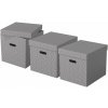 Archivačná krabica ESSELTE Home, kubická, 32 x 31.5 x 36.5 cm, šedá - set 3 ks (628289)