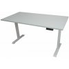 ZLKL Polohovací stôl dvojmotorový 140 x 70 cm biely / sivý P00049-3