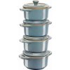 Staub Zapekacia misa 10 cm, sada 4 kusov, tyrkysová farba, keramika