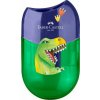 Strúhadlo, displej, dvojdierové, so zásobníkom, FABER CASTELL, dinosaurus