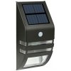 Baterie Centrum | LED Solárne nástenné svietidlo so senzorom LED/3,7V 600 mAh IP44 čierna | BC0395