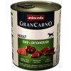 Animonda GRANCARNO® dog adult hovädzie a kačacie srdiečka - 800g