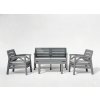 Set záhradného nábytku SANTANA sivý KAS0868/3