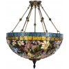 Clayre & Eef Závěsné svítidlo Tiffany /128 * pr 92cm / 6x E27 /60W - Clayre & Eef