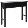 vidaXL Konzolový stolík čierny 90x30x77 cm drevený
