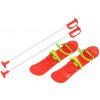 Detské lyže s viazaním a palicami Baby Mix BIG FOOT 42 cm červené