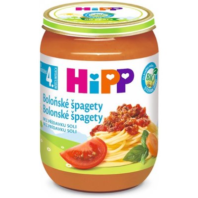 Hipp BIO bolonské špagety detský príkrm bez prídavku soli 190 g
