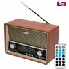 SAL RRT 4B retro stolné rádio, multimediálny prehrávač, BT, USB/MicroSD, AUX, Rádio, EQ, prevádzková doba ~16 hodín Home