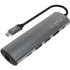 USB Hub FIXED HUB Pro 6in1 USB-C 3.2 Gen2 4k60Hz pre notebooky a tablety sivý (FIXHU-P-GR)