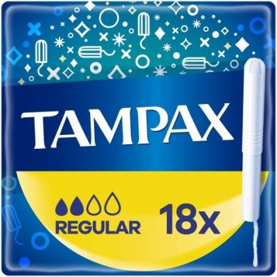 Tampax Non-Plastic Regular tampóny s papierovým aplikátorom 18 ks