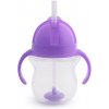 Munchkin Click Lock Tip & Sip hrnček s rúrkou so závažím Purple 207 ml