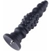 HiSmith HSA61 Dots Ripple Silicone Anal Dildo KlicLok 28.7cm Black
