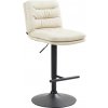 Barová stolička Damar z umelej kože, krémová