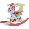 Drevený hojdací koník s operadlom Milly Mally Lucky 12 ružový